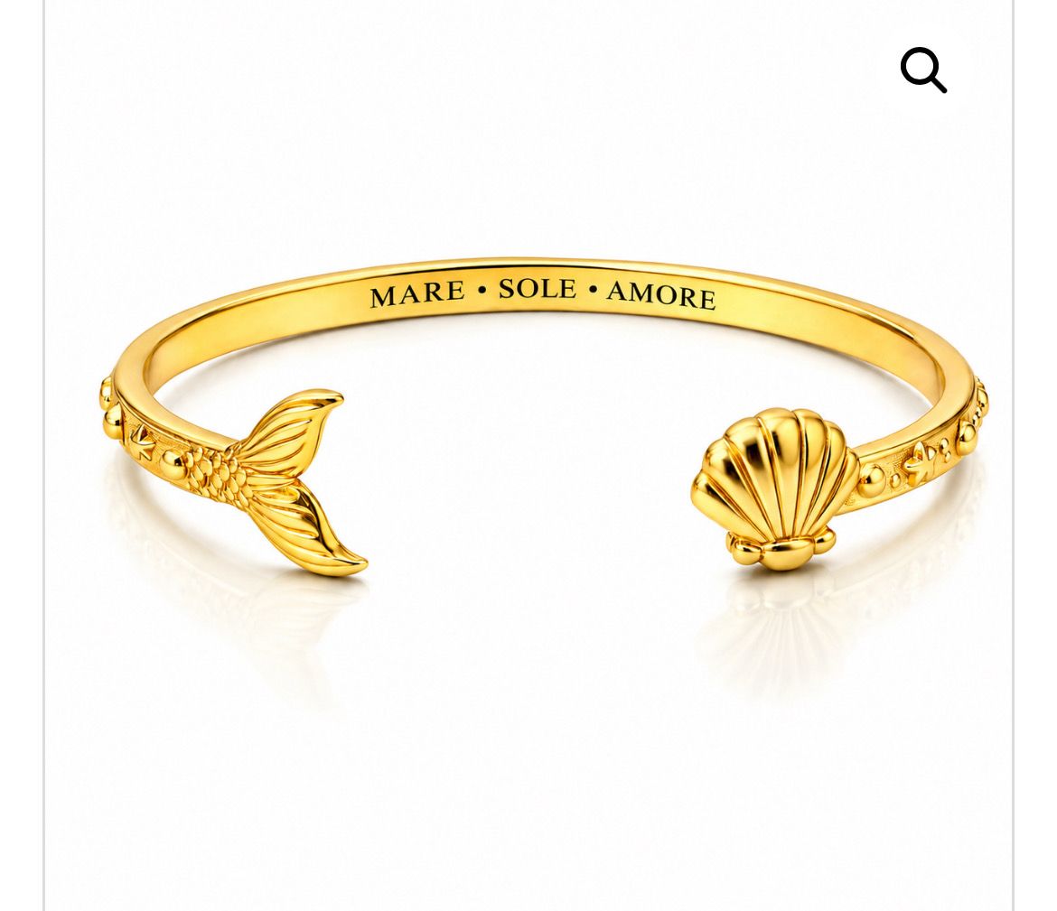 Bracciale rigido color oro Mare Sole Amore Mad Tea