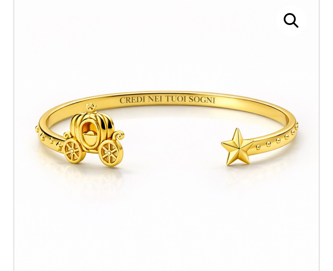 Bracciale rigido color oro Credi nei tuoi sogni Mad Tea