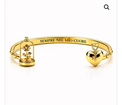 Bracciale rigido color oro Sempre nel mio cuore Mad Tea