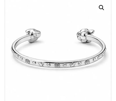 Bracciale rigido color argento volpe e rosa L’essenziale è invisibile agli occhi Mad Tea