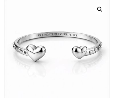 Bracciale rigido color argento Ricordati di essere felice Mad Tea