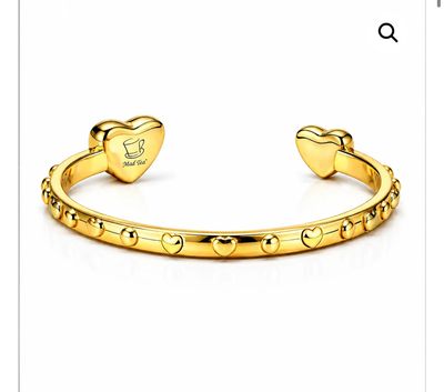 Bracciale rigido color oro Ricordati di essere felice Mad Tea