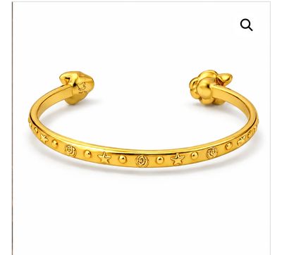 Bracciale rigido color oro volpe e rosa L’essenziale è invisibile agli occhi Mad Tea