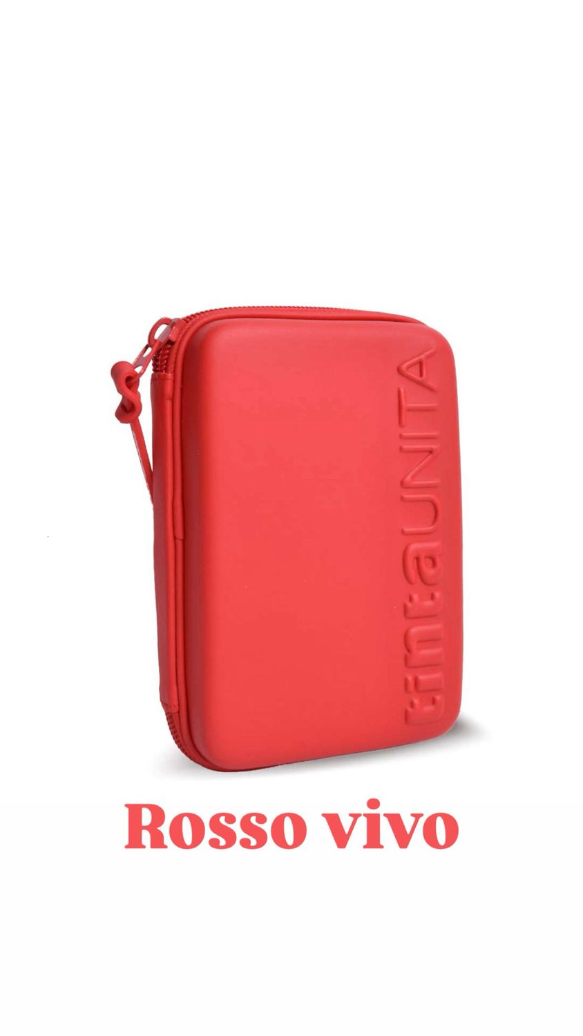 Astuccio One Time Tinta Unita Rosso Vivo
