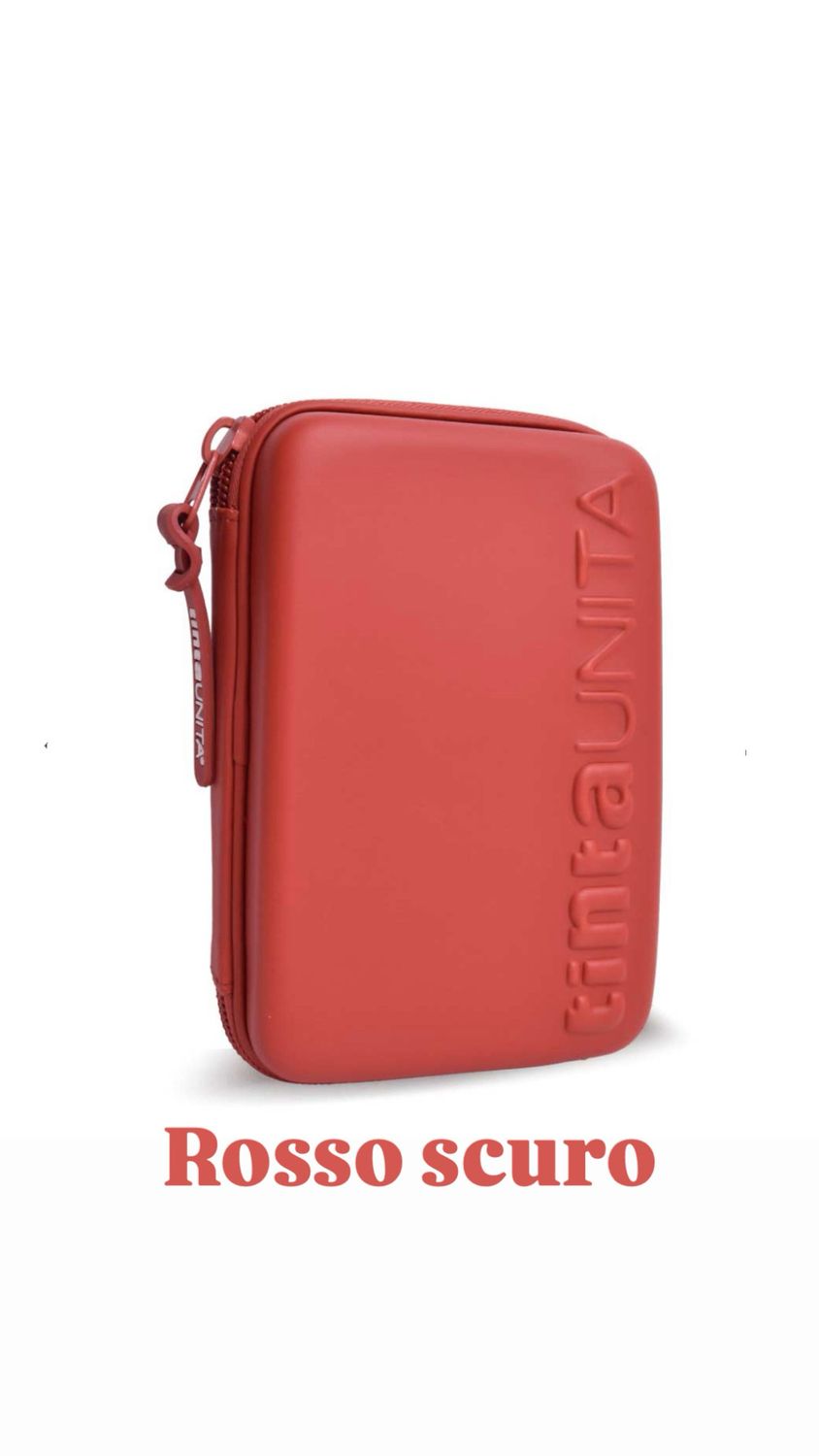 Astuccio One Time Tinta Unita Rosso scuro