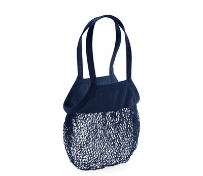 Borsa rete in cotone organico BLU