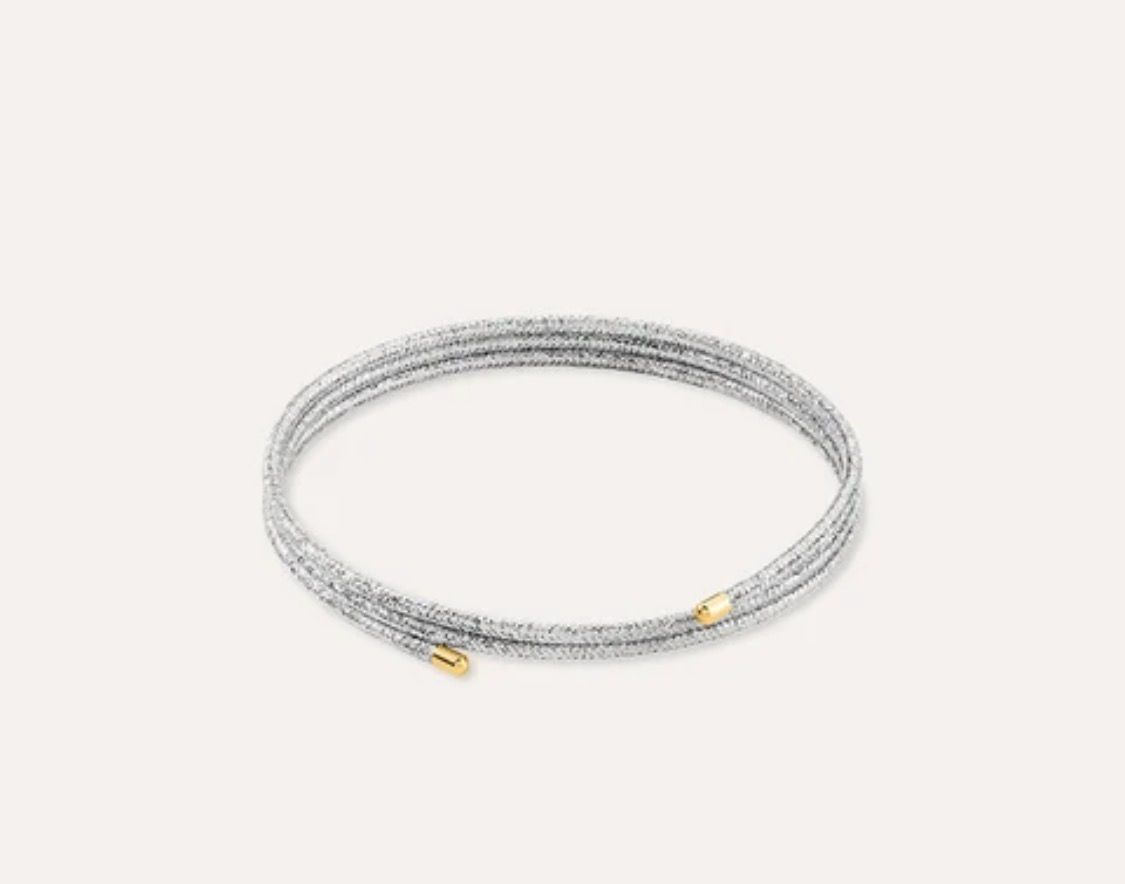 Collana magnetica argento brillante