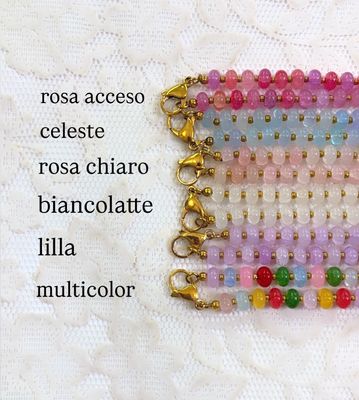 Collana Candy con pietre colorate multicolor