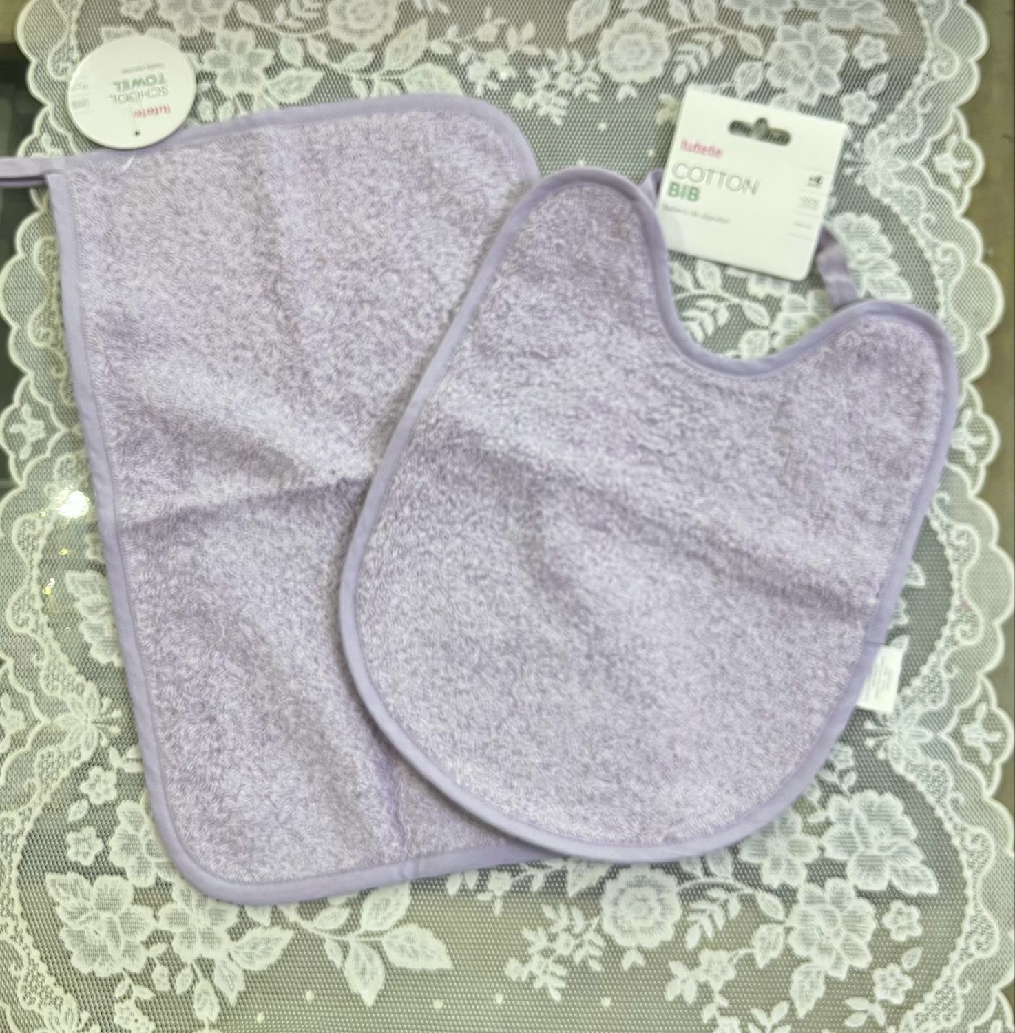 Set spugna colorata Tutete asciugamano e bavaglino