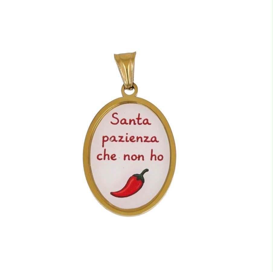 Ciondolo Cameo Santa pazienza che non ho