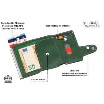 Portafoglio e Porta Carte EasyCard Verde