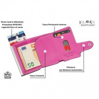 Portafoglio e Porta Carte EasyCard Magenta