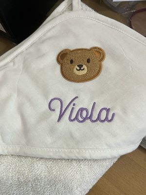 Accappatoio quadrato neonato con cappuccio