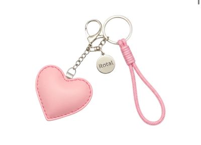 Portachiavi Itotal in ecopelle PVC Cuore rosa
