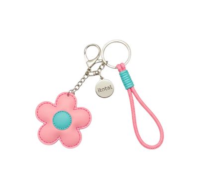 Portachiavi Itotal in ecopelle PVC Fiore rosa