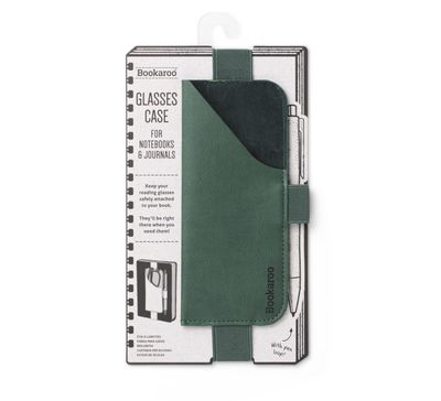 Portaocchiali glasses case da quaderno o libro con elastico verde foresta