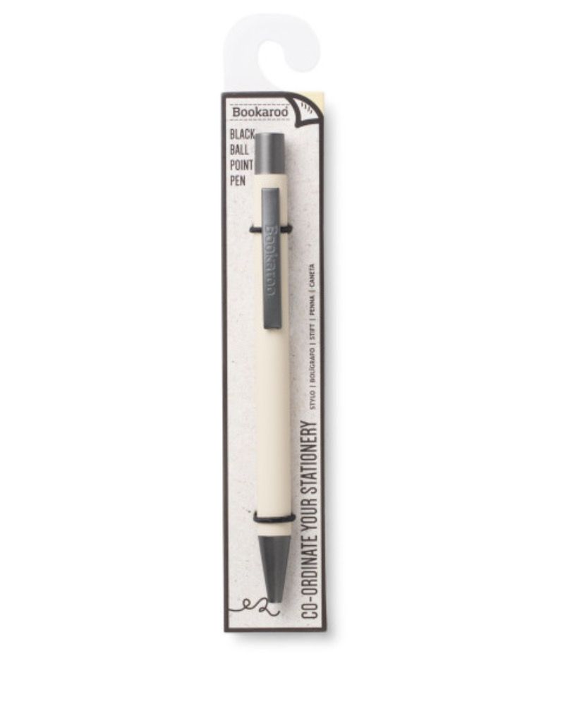 Penna a sfera, inchiostro nero, beige Bookaroo