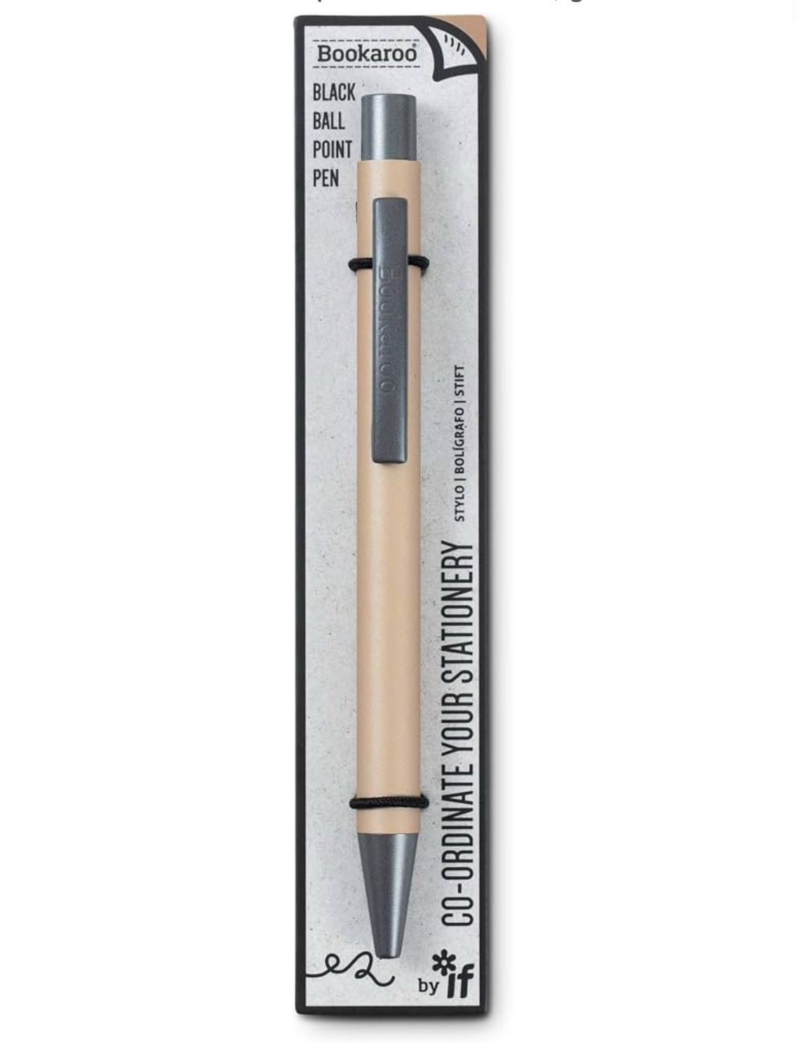 Penna a sfera, inchiostro nero, oro Bookaroo
