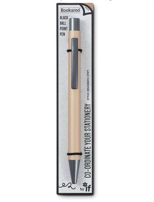 Penna a sfera, inchiostro nero, oro Bookaroo