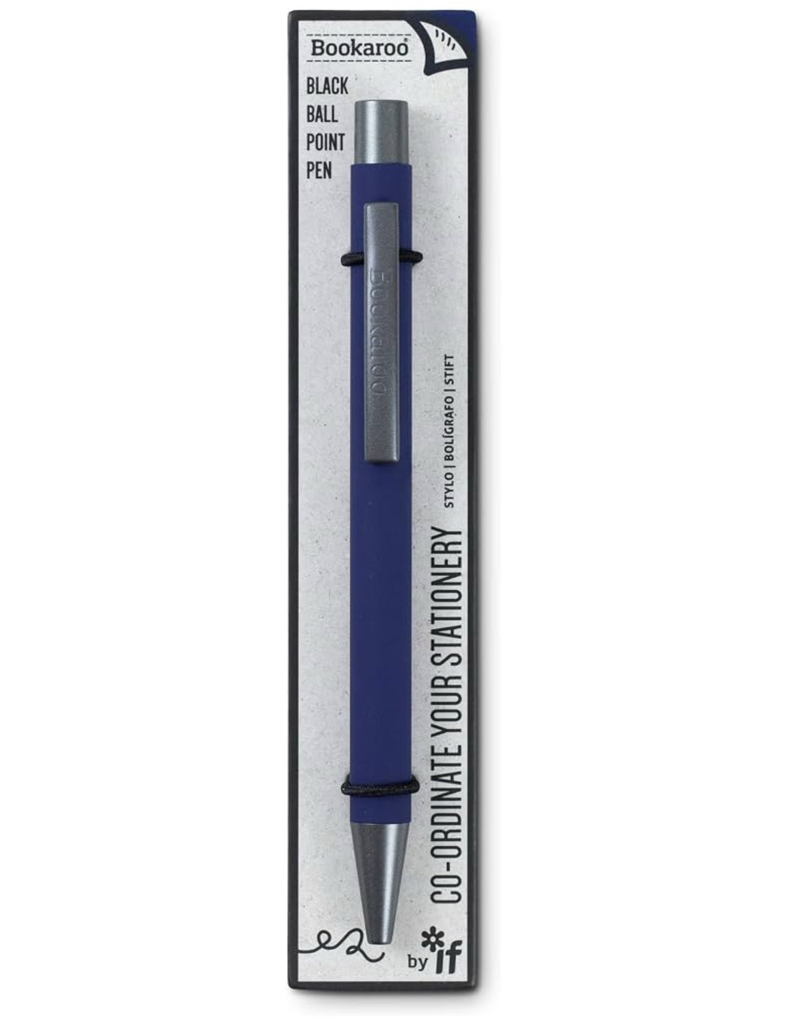 Penna a sfera, inchiostro nero, blu Bookaroo