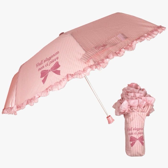 Ombrello Camomilla Milano rosa con rosa 28782