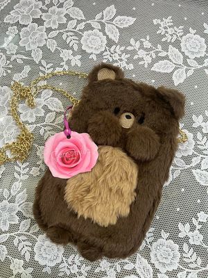 Portacellulare orsetto peluche marrone Camomilla Milano 29671