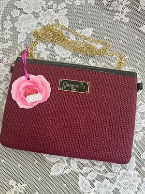 Tracollina piatta Camomilla Milano finto tricot BORDEAUX 28161