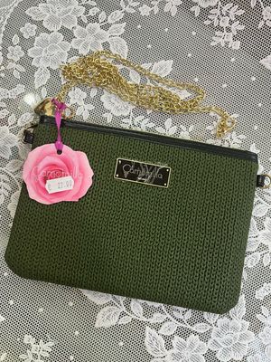 Tracollina piatta Camomilla Milano finto tricot VERDE 28161