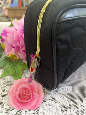 NECESSAIRE RETTANGOLARE L LOVE IS ALL NERO Camomilla Milano 28513