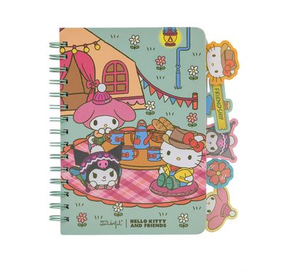 Quaderno A5 con divisori Hello Kitty &amp; Friends - Camping Mr Wonderful
