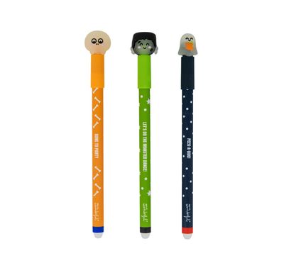 Set di 3 penne cancellabili Bo-Bo - Glow in the dark Halloween Mr Wonderful