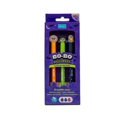 Set di 3 penne cancellabili Bo-Bo - Glow in the dark Halloween Mr Wonderful