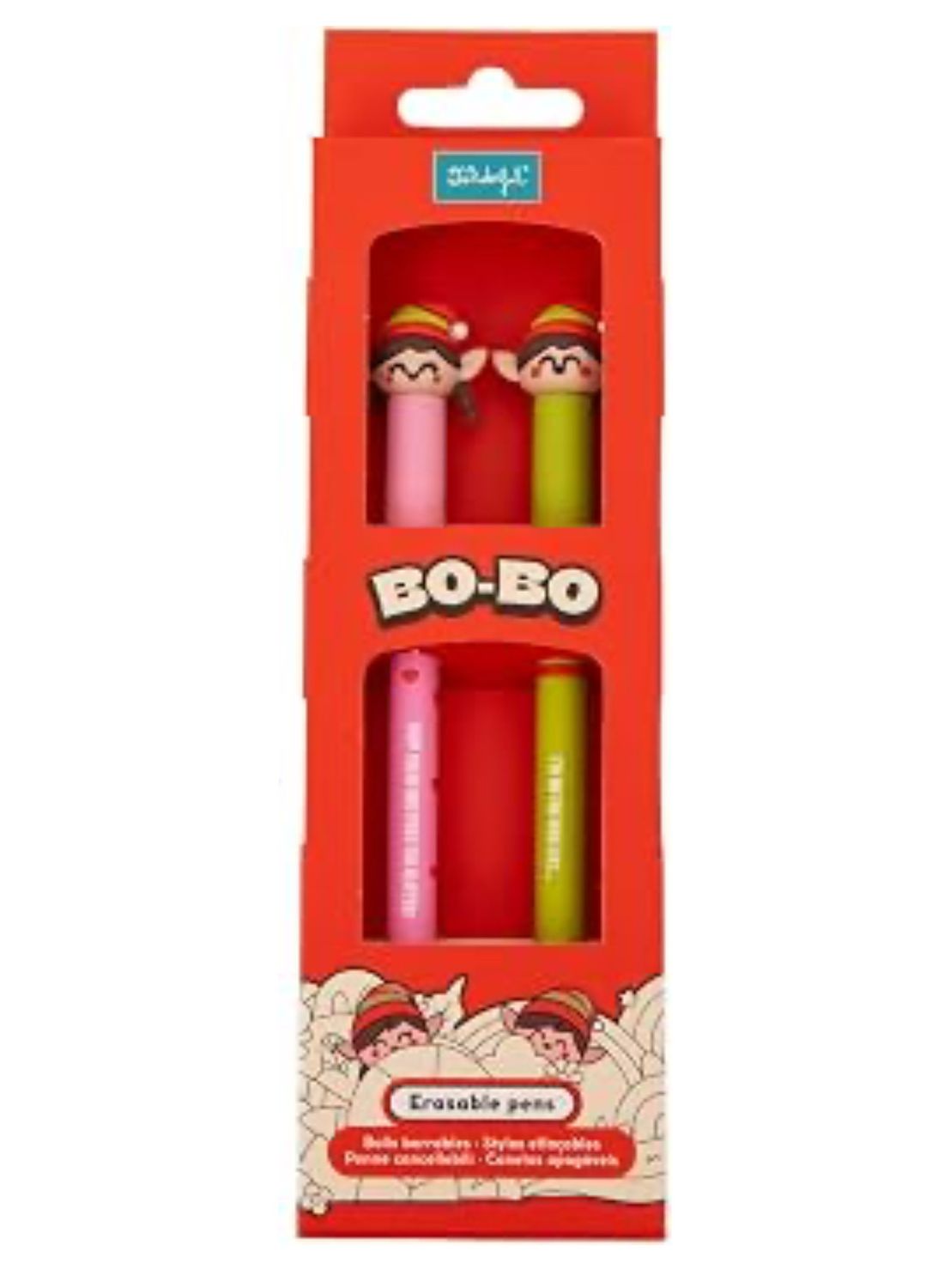Set di 2 Penne Cancellabili Mr Wonderful - Elfo Ed Elfa Natale