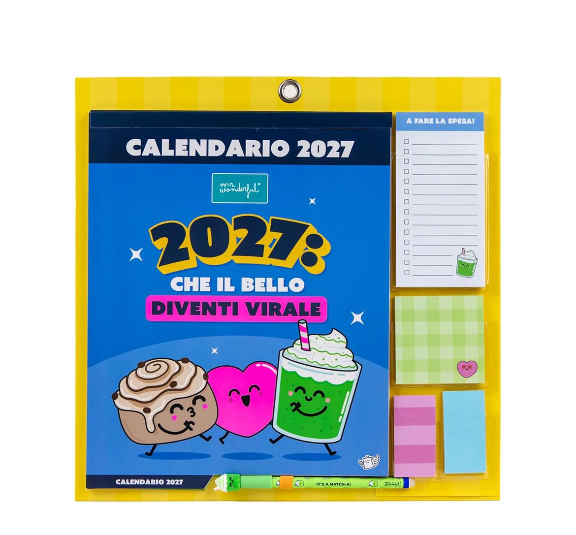 Calendario magnetico da parete 2027 - Che il bello diventi virale Mr Wonderful