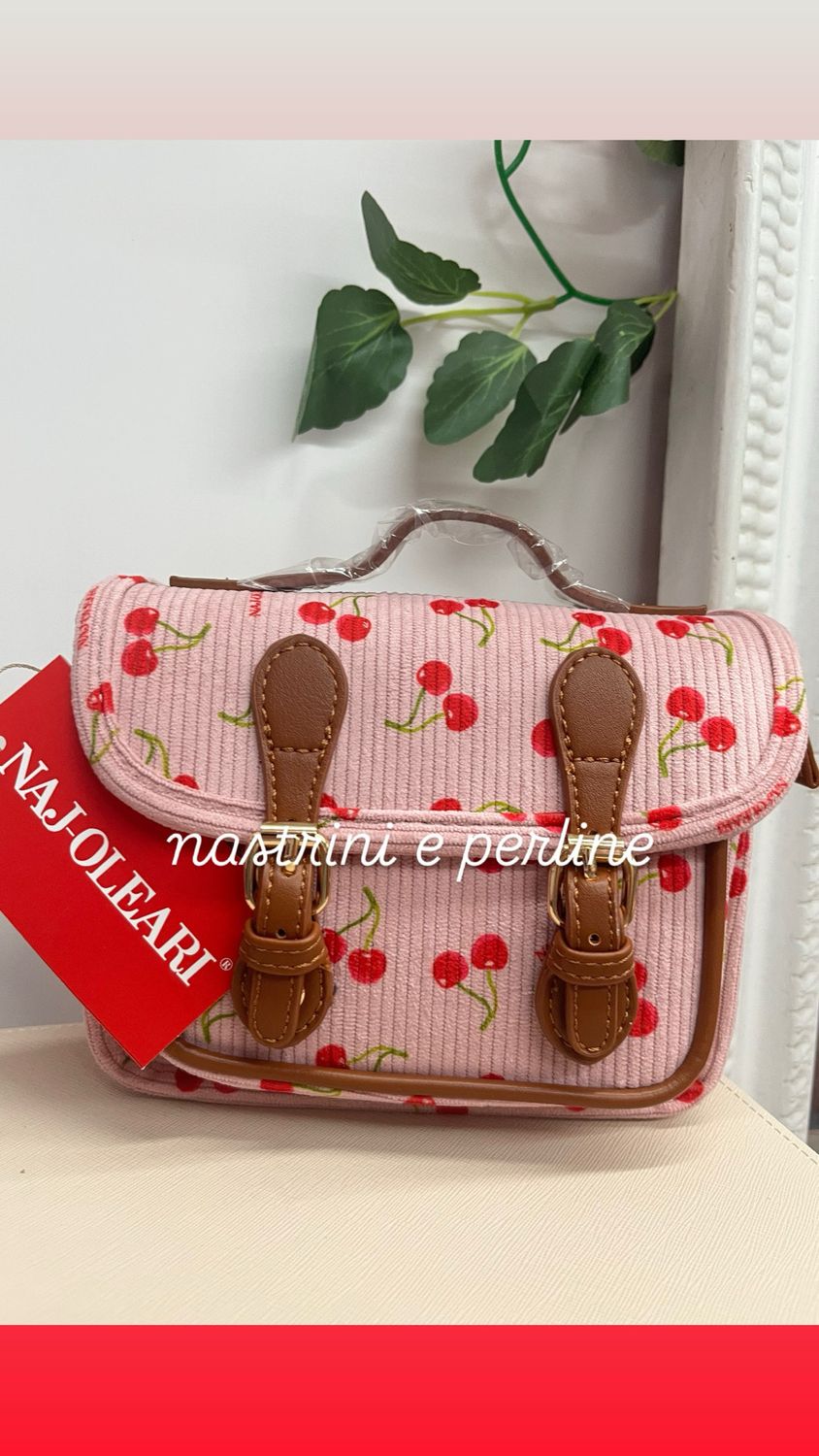 Cartella mini cherry fondo rosa Naj-Oleari cod. 61158