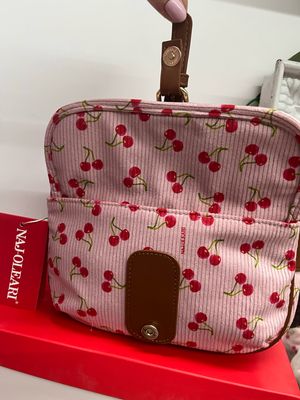 Borsa a spalla cherry fondo rosa 60701
