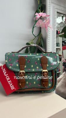Cartella mini apine fondo verde salvia Naj-Oleari cod. 61158
