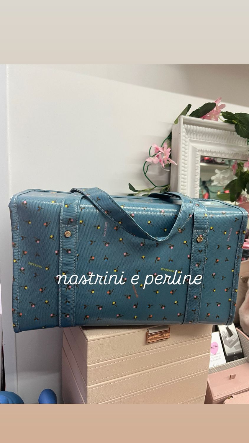 Bauletto Naj-Oleari Dotty fondo celeste tracolla 61481
