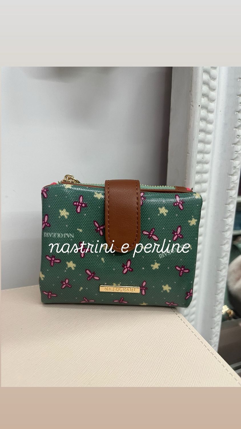 Portafoglio Naj-Oleari apine fondo verde salvia cod 2530