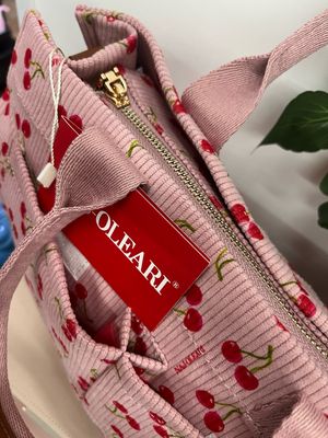 Borsa a mano Office e tracolla cherry fondo rosa Naj-Oleari 62186
