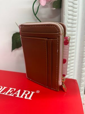 Portafoglio Naj-Oleari cherry fondo rosa in velluto cod 2497