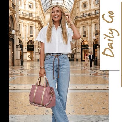 Borsa a mano No Season rosa Camomilla Milano cod 37905