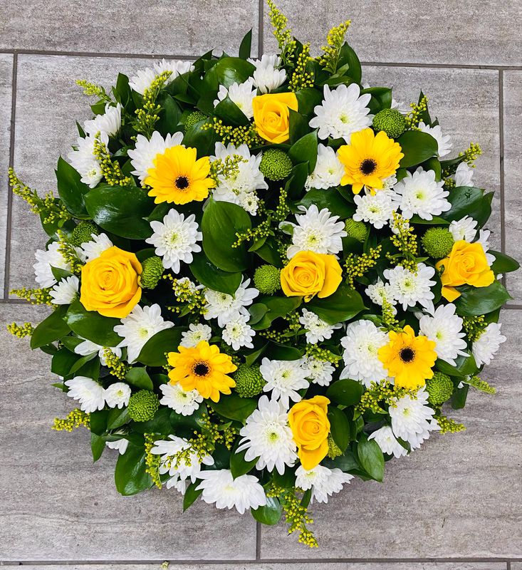 14" Yellow Mixed Posy