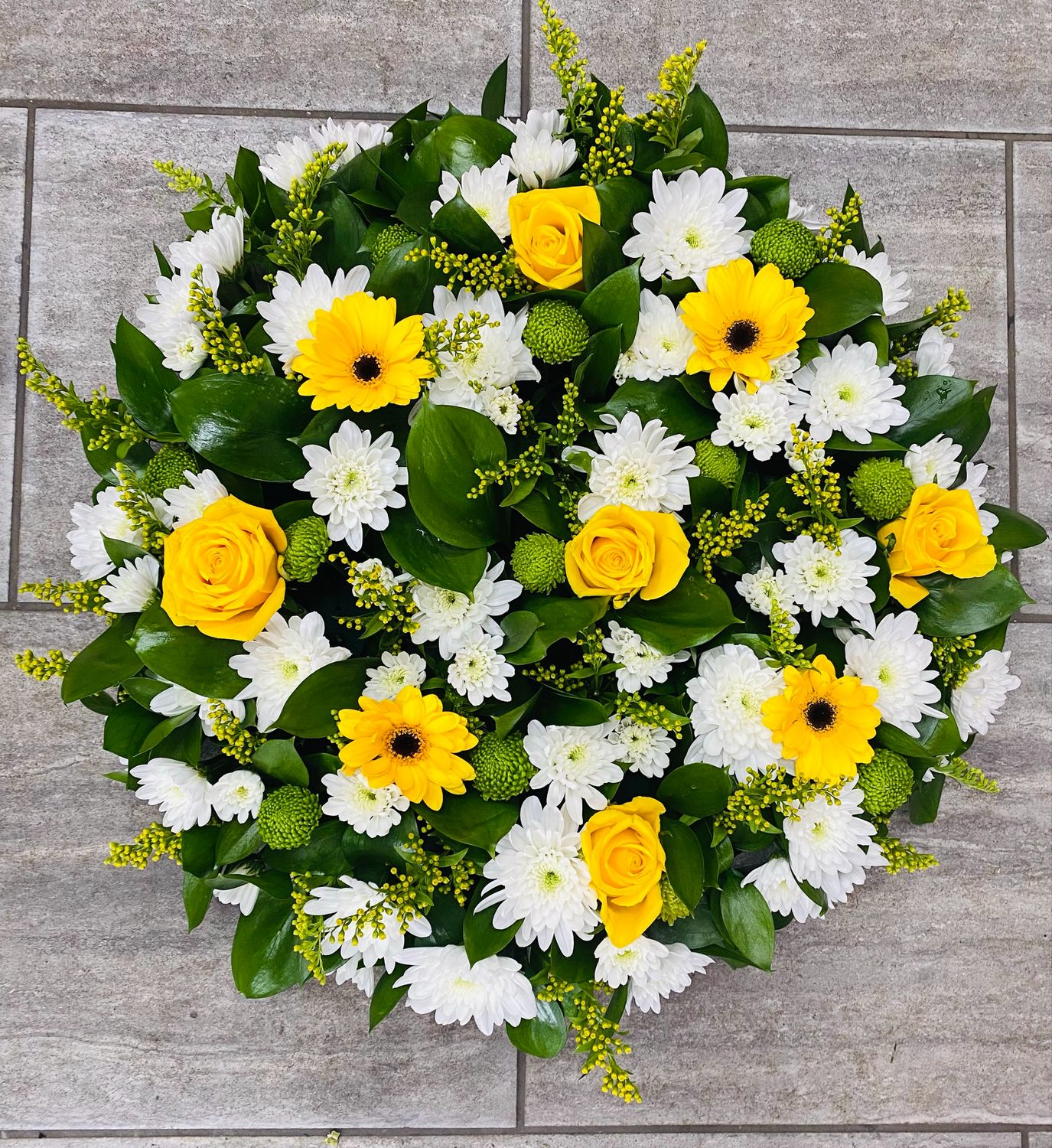 14" Yellow Mixed Posy