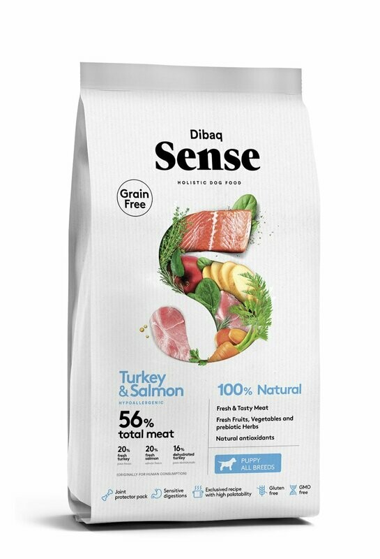 Sense Grain Free - Puppy Salmón y Pavo 2kg