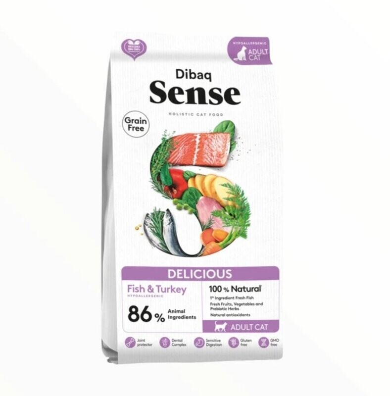 Sense Cat Delicious Pescado y Pavo 1,5Kg
