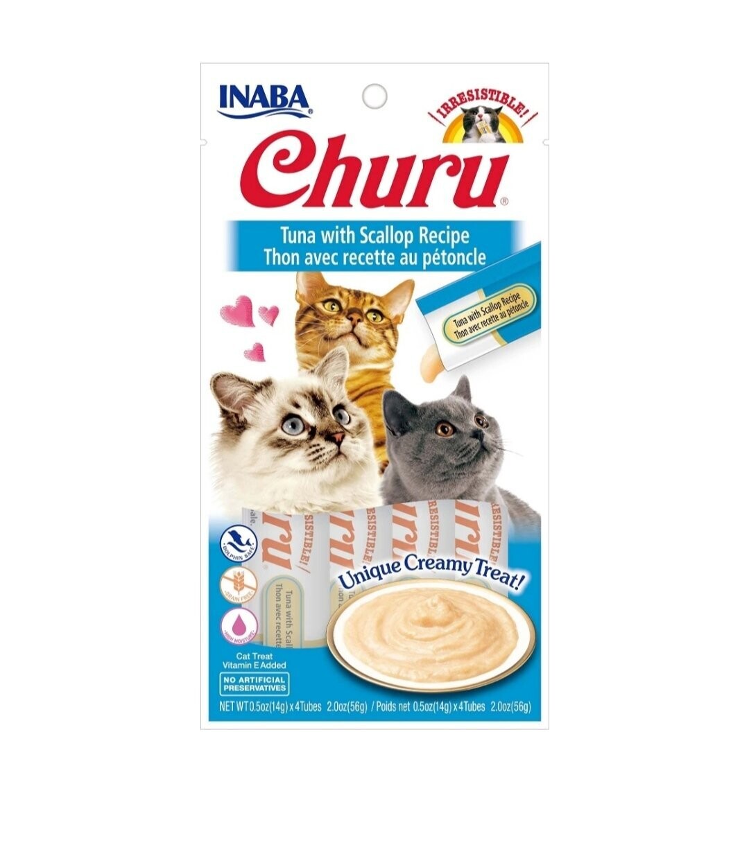 Churu Cat Receta Atún con Vieira 4x14gr