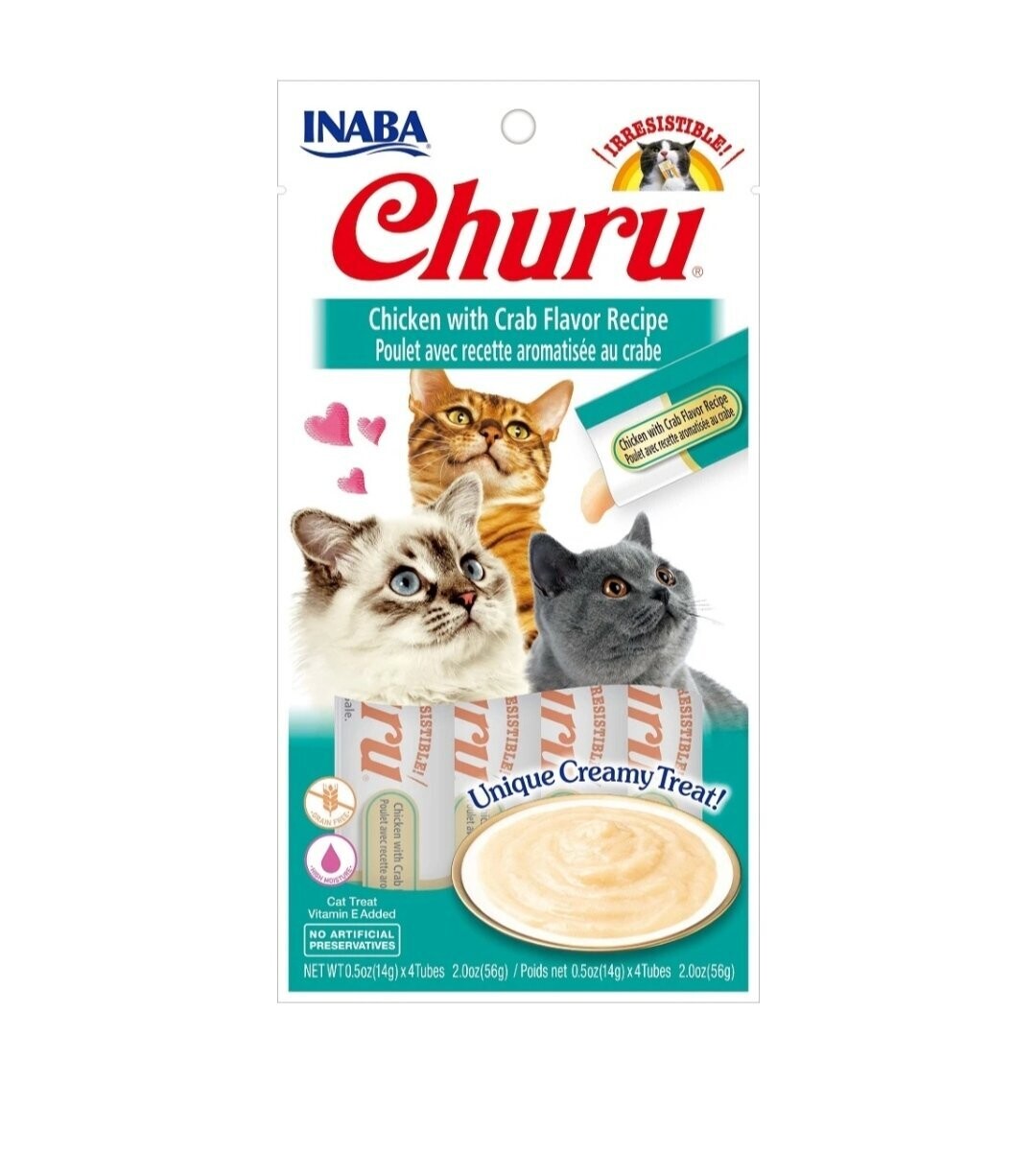 Churu Cat Receta Pollo con Cangrejo 4x14gr