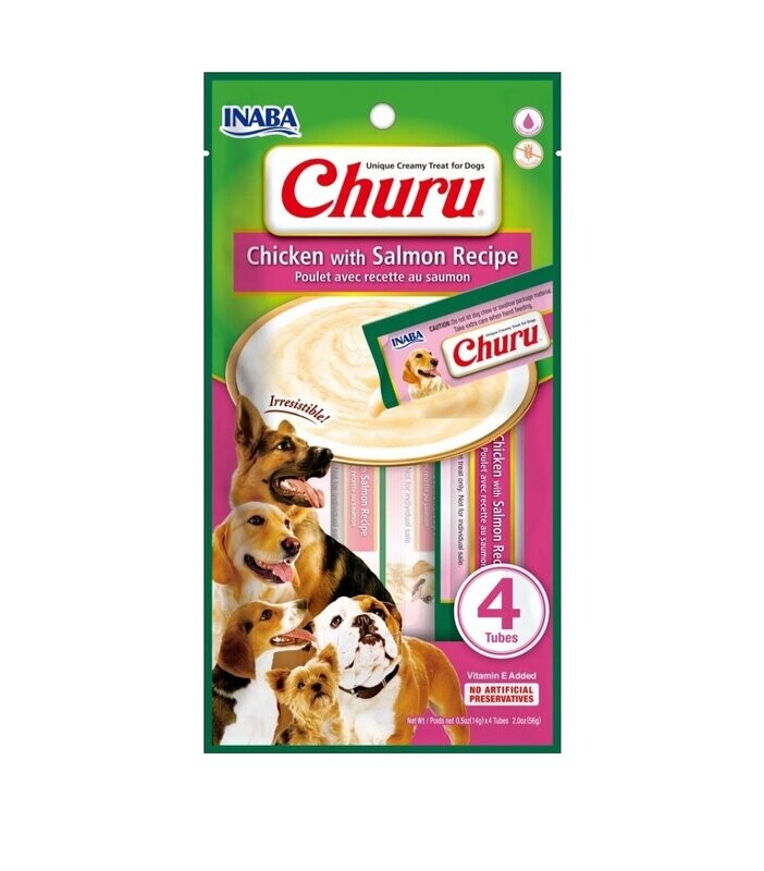 Churu Dog Receta Pollo con Salmón 4x14gr