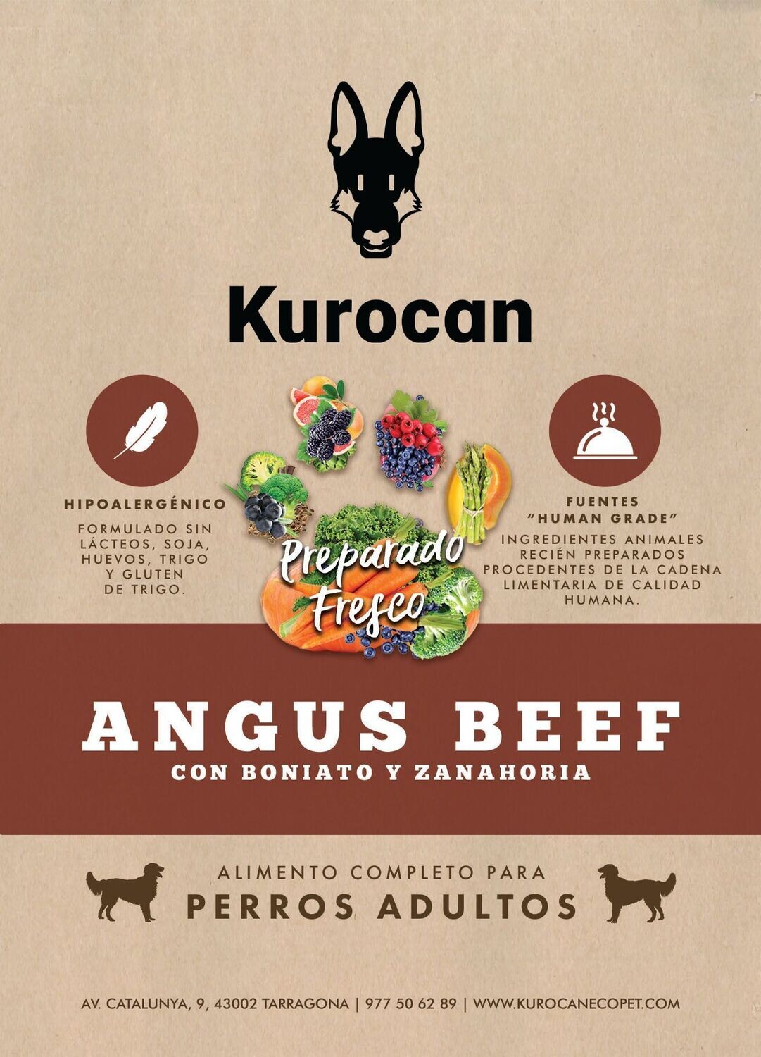 Kurocan Adulto Ternera Angus 2kg